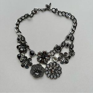 Floral Black Statement Necklace